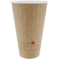 Stalk Market Planet+ 20 oz. PLA-Coated Kraft Compostable Double Wall Paper Hot Cup - 600/Case