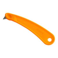 CrewSafe Lizard 5 1/4" Orange Mini-Cut Utility Knife / Box Cutter LZ104-MC - 6/Pack