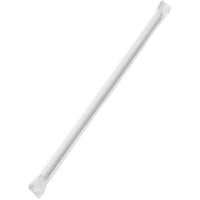 Stalk Market 7 3/4" White Jumbo Wrapped Paper Straw - 3200/Case