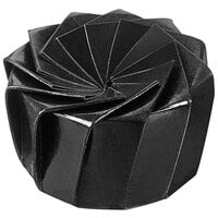 Solia Iris 1.9 oz. Black Cardboard Origami Bowl with BOPP Lamination - Extra Small - 240/Case