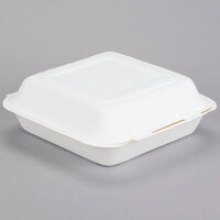 Bare by Solo HC9SC Eco-Forward 9 inch x 9 inch x 3 inch Sugarcane / Bagasse Take-Out Container - 200/Case