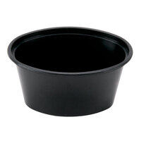 Pactiv Newspring E1002B ELLIPSO 2 oz. Black Oval Plastic Souffle / Portion Cup - 1000/Case
