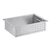 Regency Stainless Steel Perforated Scrap / Pre-Rinse Basket for 10" x 14" Bowls