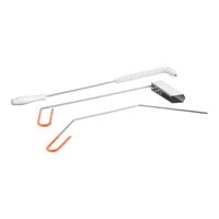 Fryclone 3-Piece Commercial Deep Fryer Cleaning Kit with Clean Out Rod, Crumb Scoop, and L-Tip Brush