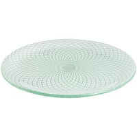Rosseto Kalderon Spiro 13" Round White Glass Platter - 2/Set