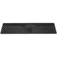 Rosseto Kalderon Zenit 31" x 8" Rectangular Black Glass Narrow Riser Shelf