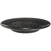 Rosseto Kalderon Spiro 15 7/16" Round Wide Rim Black Glass Bowl