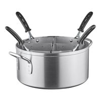 Vollrath Wear-Ever Vegetable and Pasta Cooker Set Aluminum Pot and Four Insets with Silicone Handles 682114