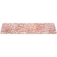 Rosseto Kalderon Corteccia 31" x 8" Rectangular Red Glass Narrow Riser Shelf