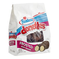 Hostess Donettes Chocolate Frosted Mini Donuts 15-Count 10.75 oz. - 6/Case