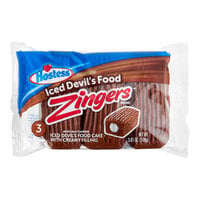 Hostess Zingers Single Serve Devil's Food Cake 3-Count 3.81 oz. - 36/Case