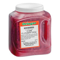 Oringer Strawberry Dessert / Sundae Topping 3/4 Gallon - 3/Case