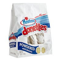 Hostess Donettes Powdered Sugar Mini Donuts 15-Count 10 oz. - 6/Case