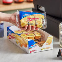 Hostess Zingers Single Serve Iced Vanilla Cake 3-Count 3.81 oz. - 36/Case