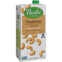 Pacific Foods Unsweetened Cashew Milk 32 fl. oz. - 6/Case
