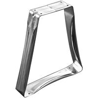 Hallowell 16 1/4" Stainless Steel Pedestal for Wooden Locker Bench Tops 4825