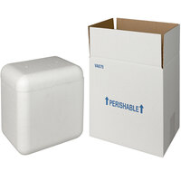 Insulated Shipping Box with Foam Cooler 7 3/4" x 5 7/8" x 8 7/8" - 1 1/2" Thick