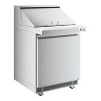Avantco ZPT1-FB-M-WMS 27" VersaHub WiFi-Enabled 1 Door Front Breathing Mega Top Refrigerated Sandwich Prep Table