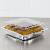 Dart C50UT1 StayLock 9 1/8 inch x 9 1/2 inch x 2 1/2 inch Clear Hinged Plastic 9 inch Square Container - 250/Case