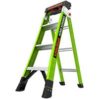 Little Giant King Kombo Professional 4' Type 1AA Green Fiberglass 3-in-1 All-Access Combination Ladder 13470-001 - 375 lb. Capacity