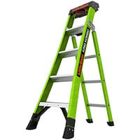 Little Giant King Kombo Professional Type 1AA Green Fiberglass 3-in-1 All-Access Combination Ladder with Grip-N-Go Hinge - 375 lb. Capacity