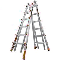Little Giant Revolution 2.0 13' - 23' Type 1A Aluminum Articulated Extendable Ladder with Ratchet Levelers 13126-801 - 300 lb. Capacity