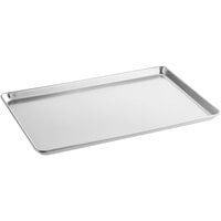 Choice Full Size 18" x 26" 19 Gauge Wire in Rim Aluminum Bun Pan / Sheet Pan