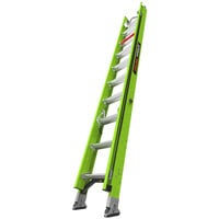 Little Giant HyperLite Type 1AA Green Fiberglass Extension Ladder with V-Rung - 375 lb. Capacity