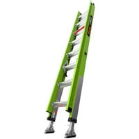 Little Giant HyperLite 16' Type 1AA Green Fiberglass Extension Ladder with V-Bar 17916-268V - 375 lb. Capacity