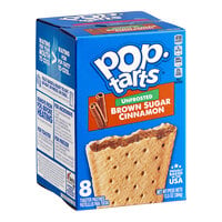 Pop-Tarts Unfrosted Brown Sugar Cinnamon Toaster Pastry 2-Pack - 48/Case