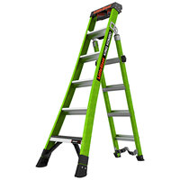 Little Giant King Kombo 2.0 XT 6' Type 1AA Green Fiberglass 3-in-1 All-Access Combination Ladder with Grip-N-Go Hinge 13936-071 - 375 lb. Capacity
