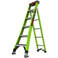 Little Giant King Kombo Technical Type 1AA Green Fiberglass 3-in-1 All-Access Combination Ladder with Grip-N-Go Hinge - 375 lb. Capacity