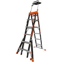 Little Giant Select Step 6' - 10' Type 1A Fiberglass Adjustable Step Ladder with AirDeck 15131-920 - 300 lb. Capacity