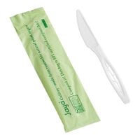 Stalk Market Wrapped Heavy Weight White CPLA Knife 6 1/2" - 750/Case