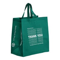 RediBag USA Medium Green Non-Woven Reusable Shopping Bag I05994 - 100/Case