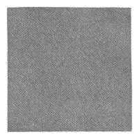 Choice Touchstone Black Customizable Tweed Linen-Feel 1/4 Fold Beverage Napkin 10 inch x 10 inch - 1000/Case