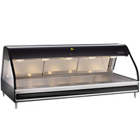 Alto-Shaam ED2-72/PL BK Black Heated Display Case with Curved Glass - Left Self Service 72 inch