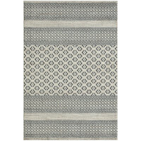 Abani Cabo Collection Cream / Gray Contemporary Lined Area Rug