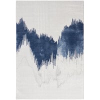 Abani Atlas Collection Blue / Gray Contemporary Abstract Mountain Area Rug