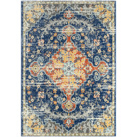 Abani Casa Collection 7' 9" x 10' 2" Multicolor Traditional Distressed Floral Area Rug