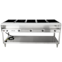 Vollrath 38005 ServeWell Electric Five Pan Hot Food Table 120V - Sealed Well