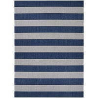 Couristan Afuera Yacht Club Midnight Blue / Ivory Area Rug