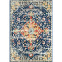 Abani Casa Collection Multicolor Traditional Distressed Floral Area Rug