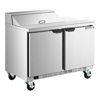 Beverage-Air SPE48HC-08 Elite Series 48" 2 Door Refrigerated Sandwich Prep Table