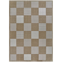 Couristan Everhome Checkered Point Light Brown / Ivory Area Rug