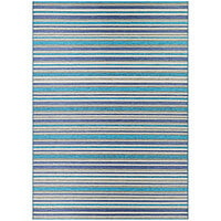 Couristan Cape Brockton 3' 11" x 5' 6" Cobalt / Teal Area Rug