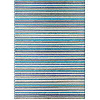 Couristan Cape Brockton 2' 3" x 7' 10" Cobalt / Teal Runner Rug