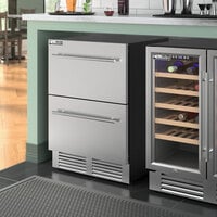 AvaValley BDR-84-SZ Single Temperature Beverage Cooler with Two Drawers