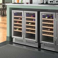 AvaValley WBRC-32-DZ Dual Section Dual Temperature Full Glass Door Commercial Beverage Cooler
