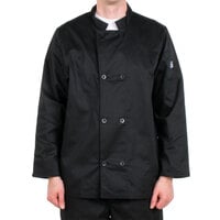 Chef Revival Bronze J061 Unisex Black Customizable Chef Coat - XL